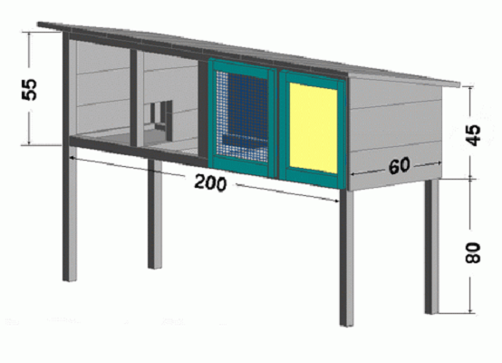 Простая схема постройки крольчатника своими руками, чертежи и размеры